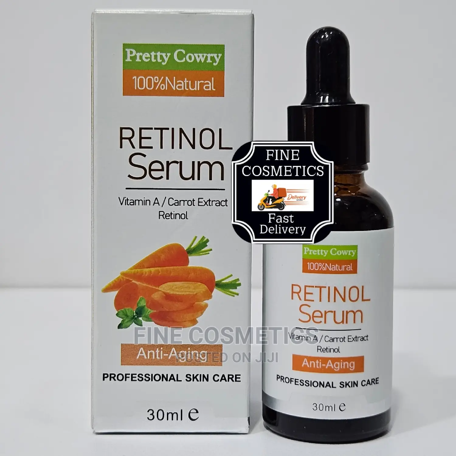 Pretty Cowry Anti Ageing Retinol Serum With Carrot Extracts.