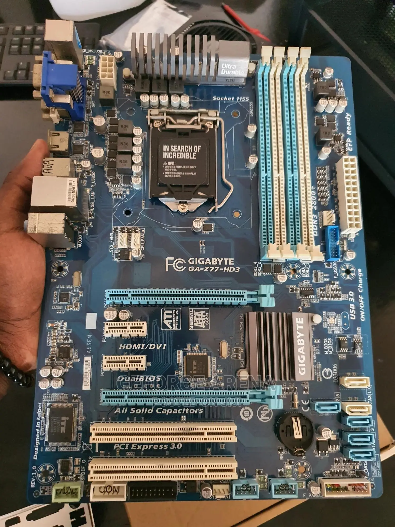 Gigabyte Z77 Gaming Motherboard - Supports Intel 2nd+3rd Gen