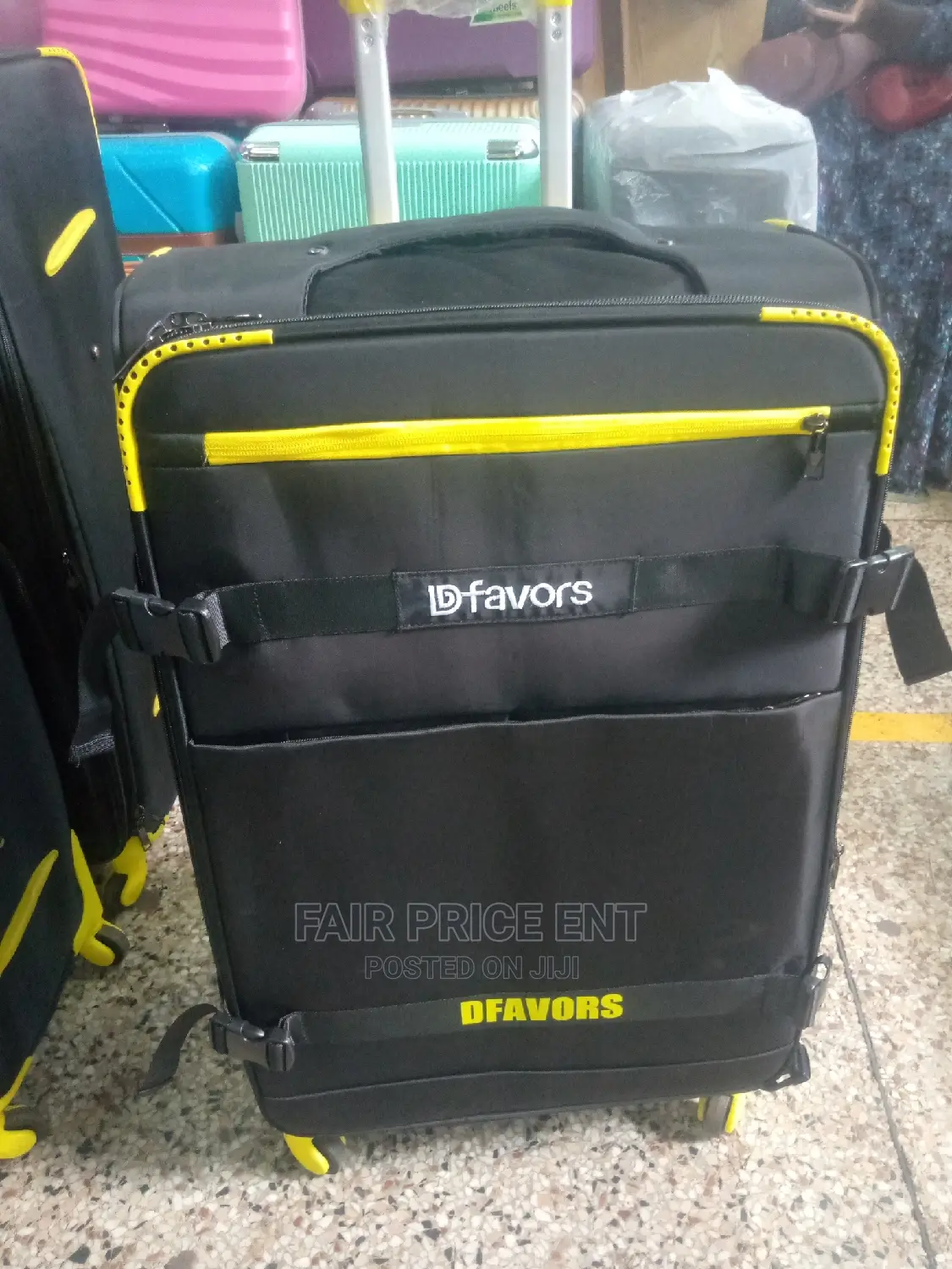 Classy Vip Cloth Suitcase.Extra Large.( Black)