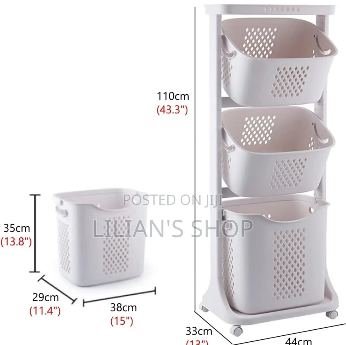 Bathroom Storage Rack Trolley With Wheels