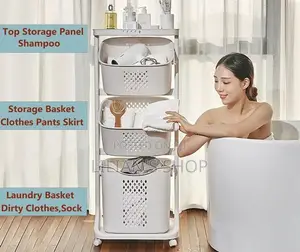Bathroom Storage Rack Trolley With Wheels