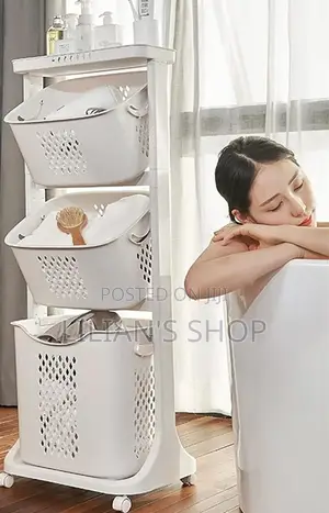 Bathroom Storage Rack Trolley With Wheels