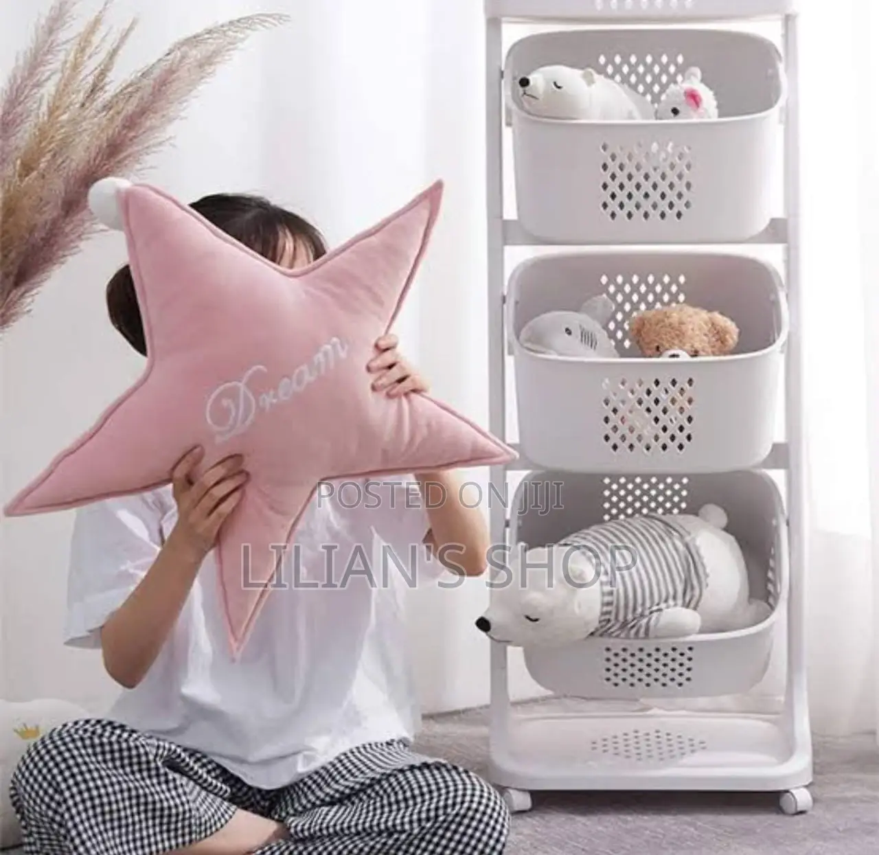 Multipurpose 3 Tier Storage Basket With Wheels