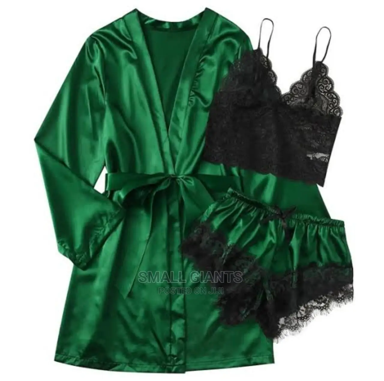 3 PCS Set Women's Satin Sleepwear