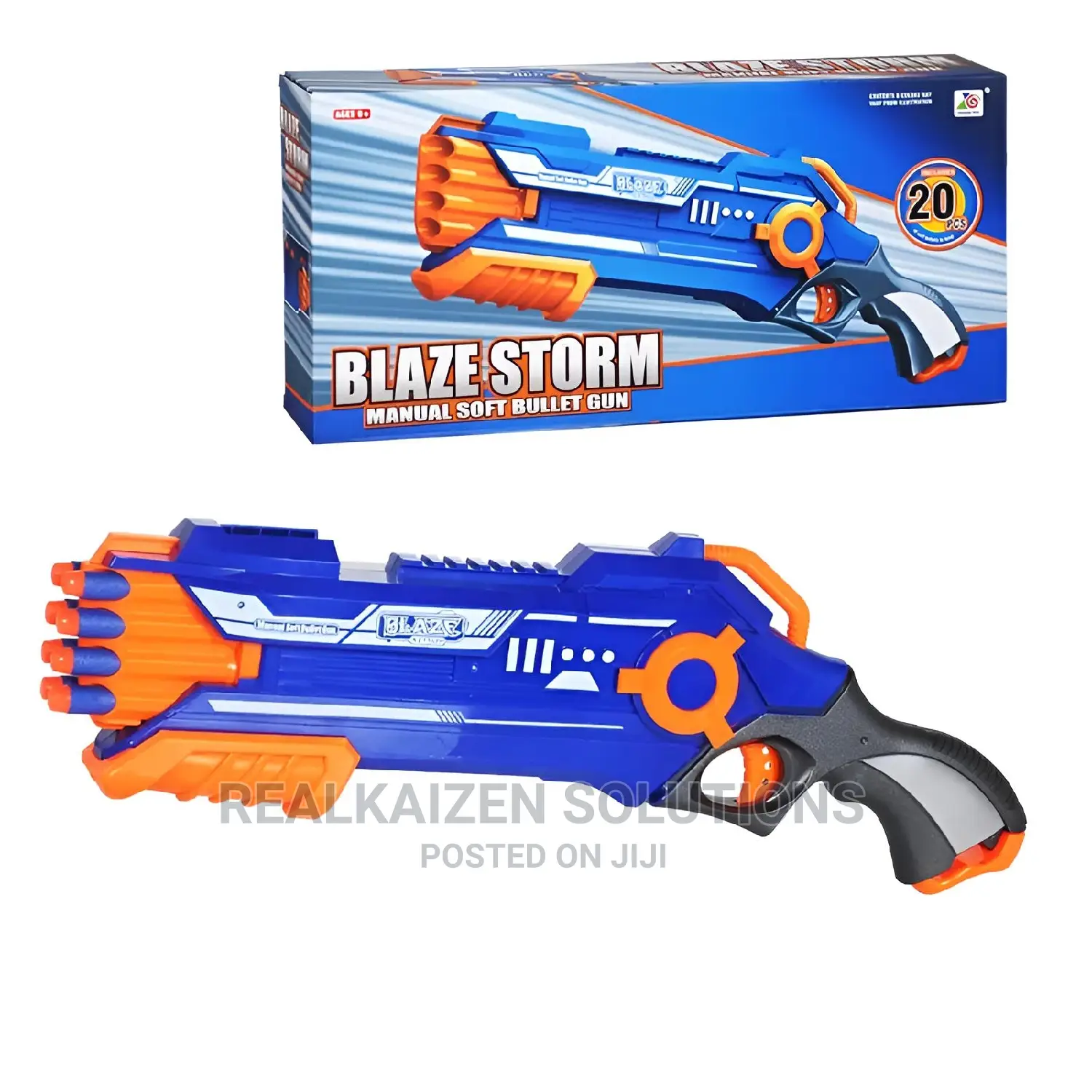 BLAZE STORM Multicolor 4 Barrel Soft Bullet Gun for Kids