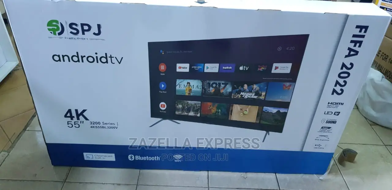 SPJ 55 Inch Ultra HD Android Smart Tv With Built-in WIFI