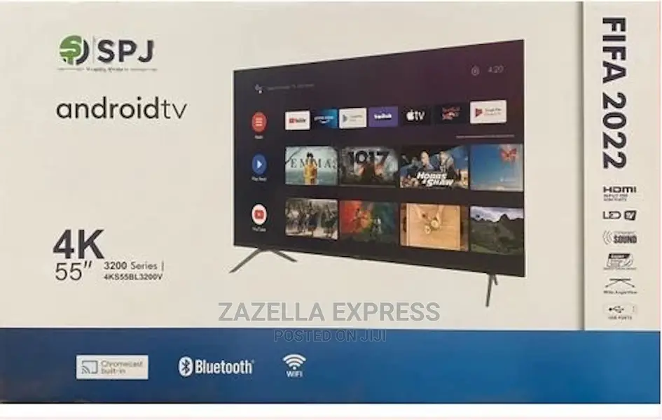 SPJ 55 Inch Ultra HD Android Smart Tv With Built-in WIFI