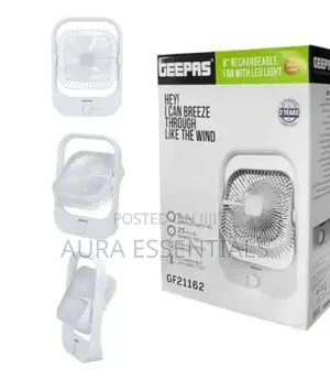 Geepas 8" Rechargeable Fan With Led Light - GF21162