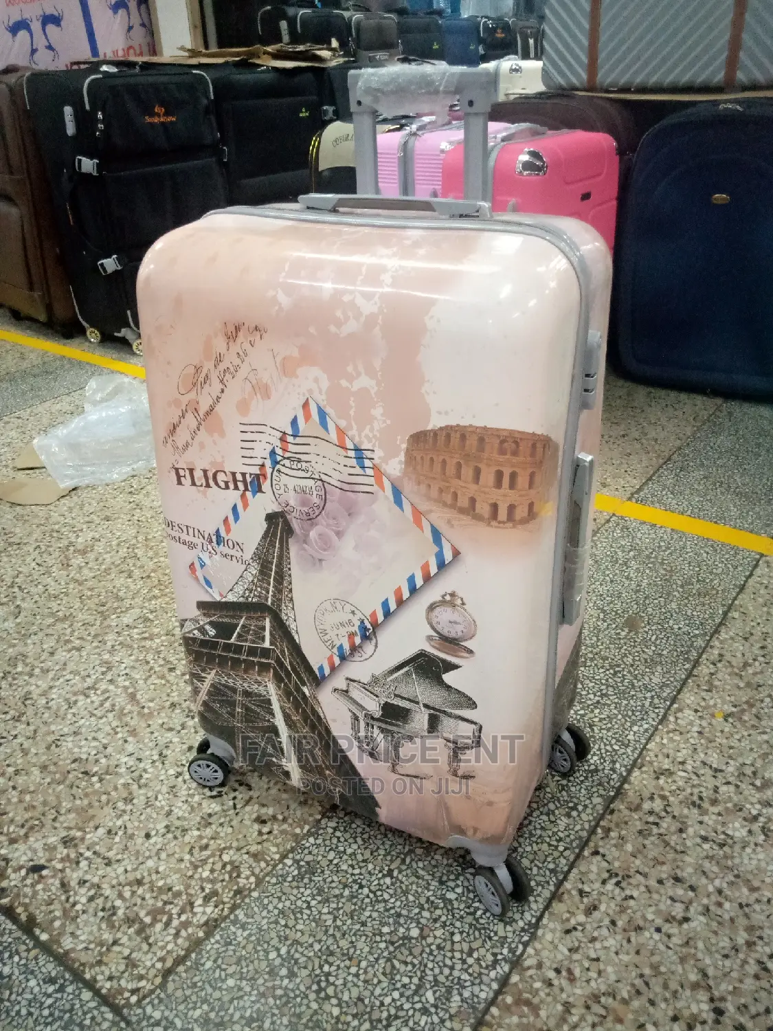 Adventure Plastic Suitcase.Medium( Brown)