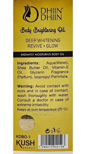 DHIIN DHIIN Deep Whitening Revive + Glowing Body Serum Oil.