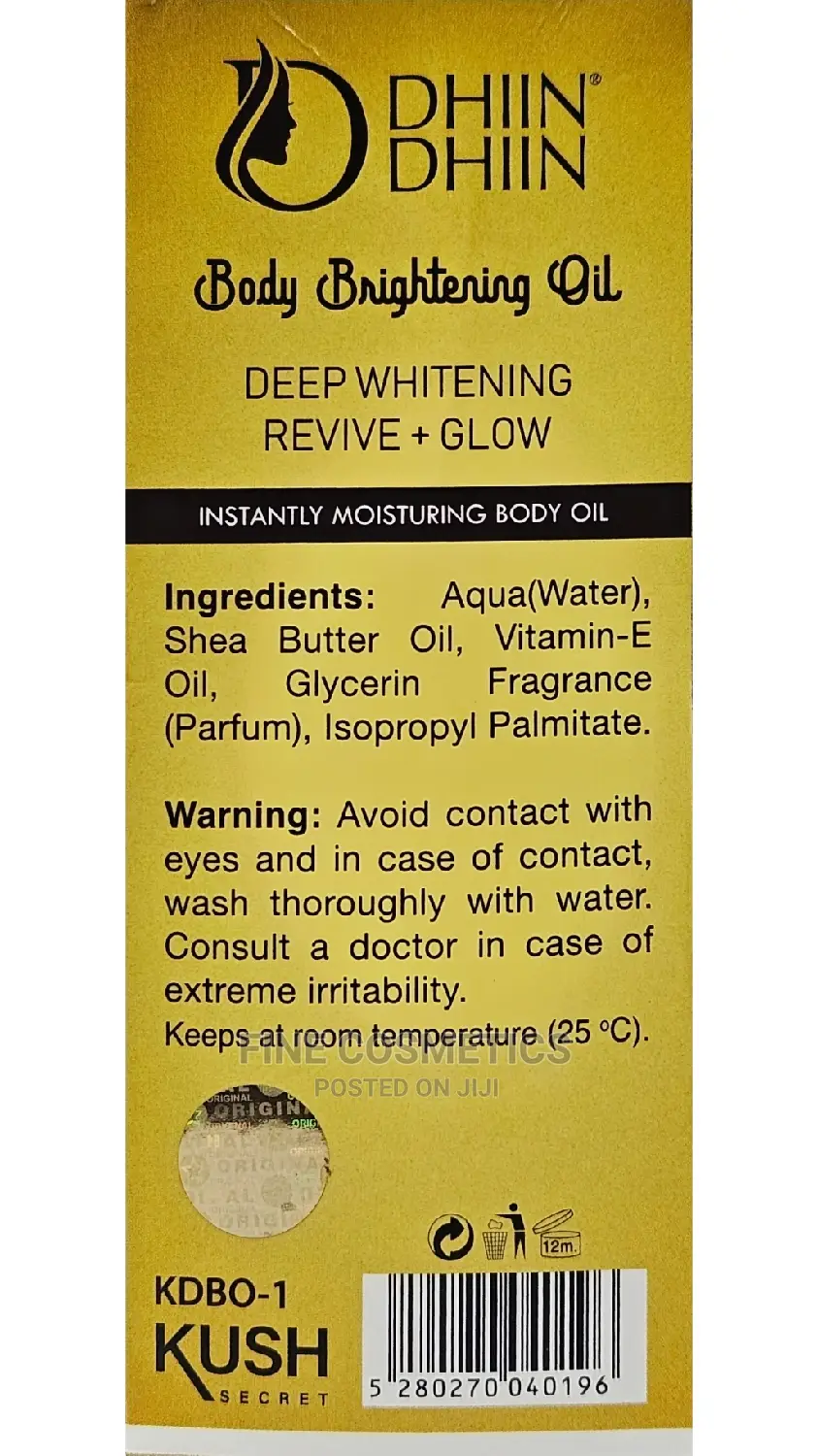 DHIIN DHIIN Deep Whitening Revive + Glowing Body Serum Oil.