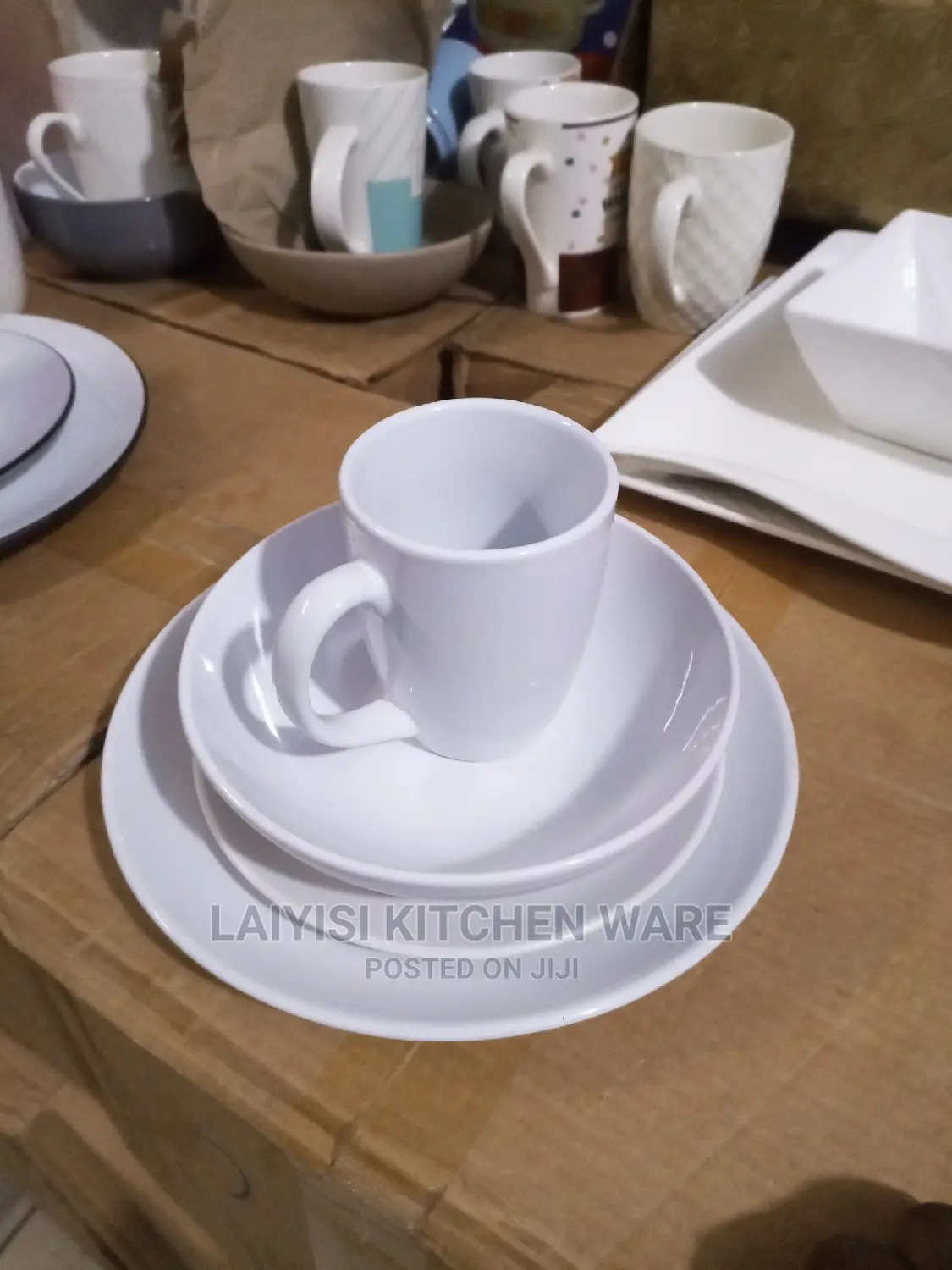 32pieces Dinner Set White 8cups 8dinner Plates 8bowels 8side