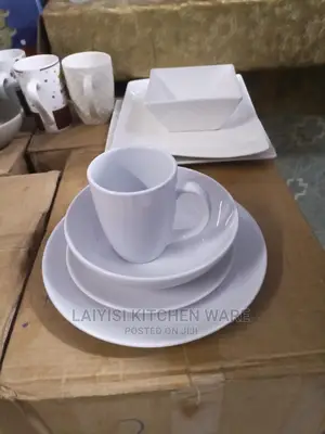 32pieces Dinner Set White 8cups 8dinner Plates 8bowels 8side