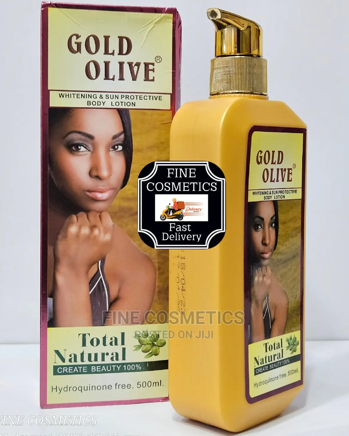 GOLD OLIVE 100% Natural Whitening+Sun Protective Body Lotion