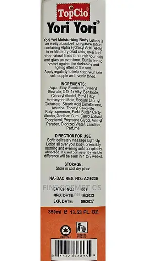 Yori Yori Whitening Even Tone Body Lotion By TOPCIO