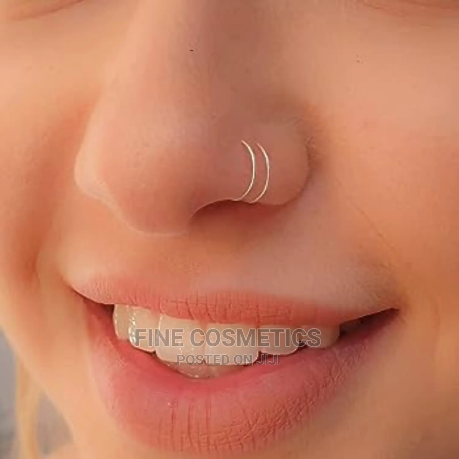 Double Nose Ring For Single Piercing Nose Hoop Twist Hoop.