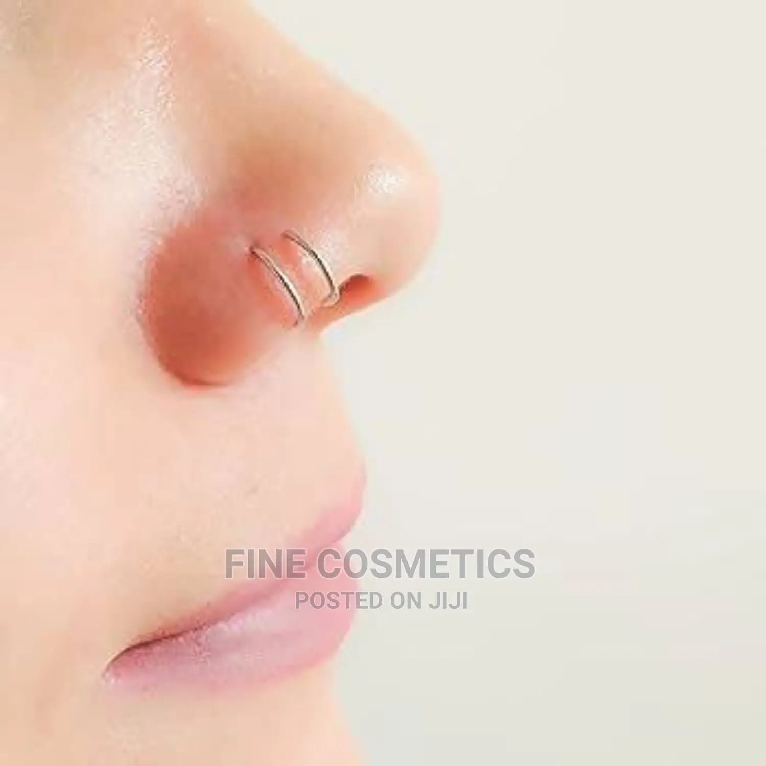 Double Nose Ring For Single Piercing Nose Hoop Twist Hoop.