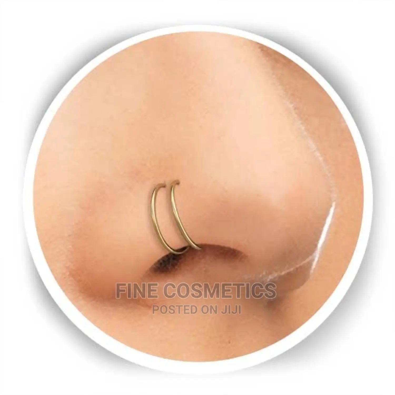 Double Nose Ring For Single Piercing Nose Hoop Twist Hoop.