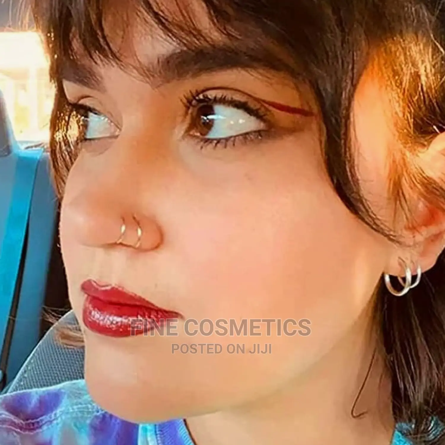 Double Nose Ring For Single Piercing Nose Hoop Twist Hoop.