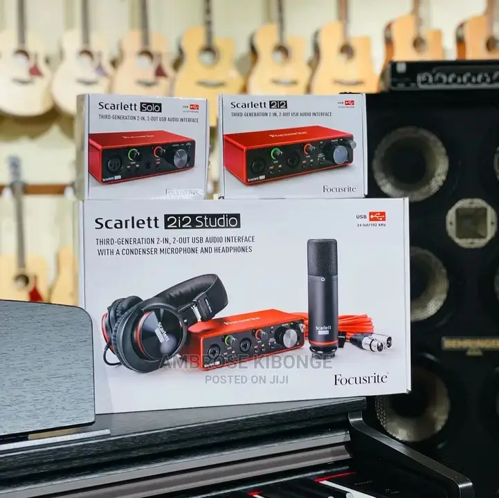 2i2 Scarlett 3rd Gen FOCUSRITE Audio Interface Full Package.