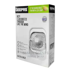 Geepas 8′′ Rechargeable Fan With Led Light – GF21162