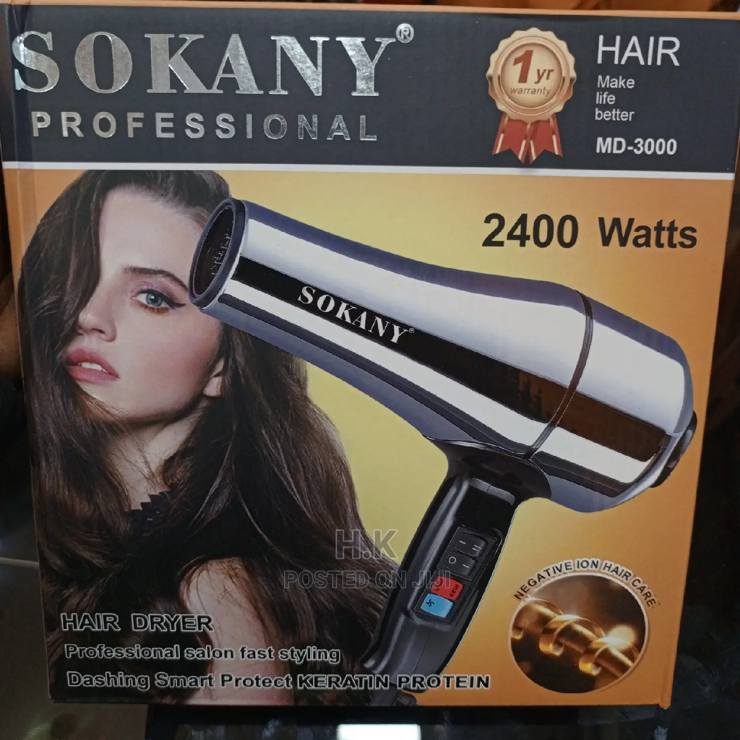 SOKANY 2400W High-Power Hair Dryer Strong Power