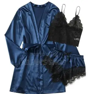 3pcs Women's Satin Sleepwear