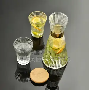 Stripe Style Set Glass Bottle for Cold Drinks