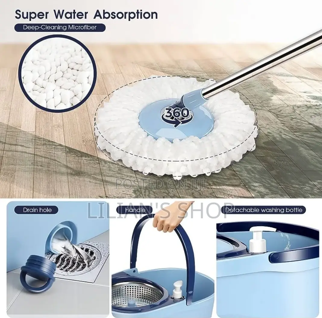 Magic Spin And Mop Bucket With Foot Pedal