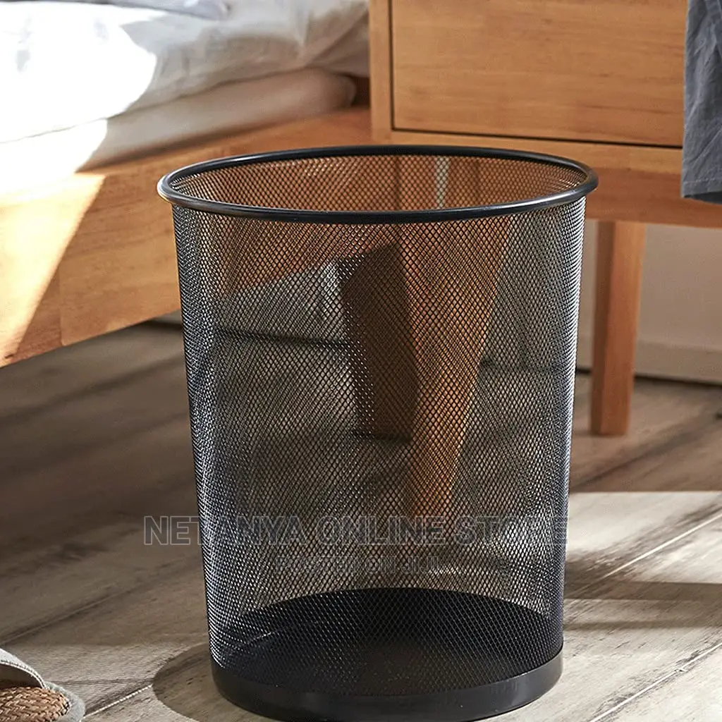 Metal Mesh Trash Can