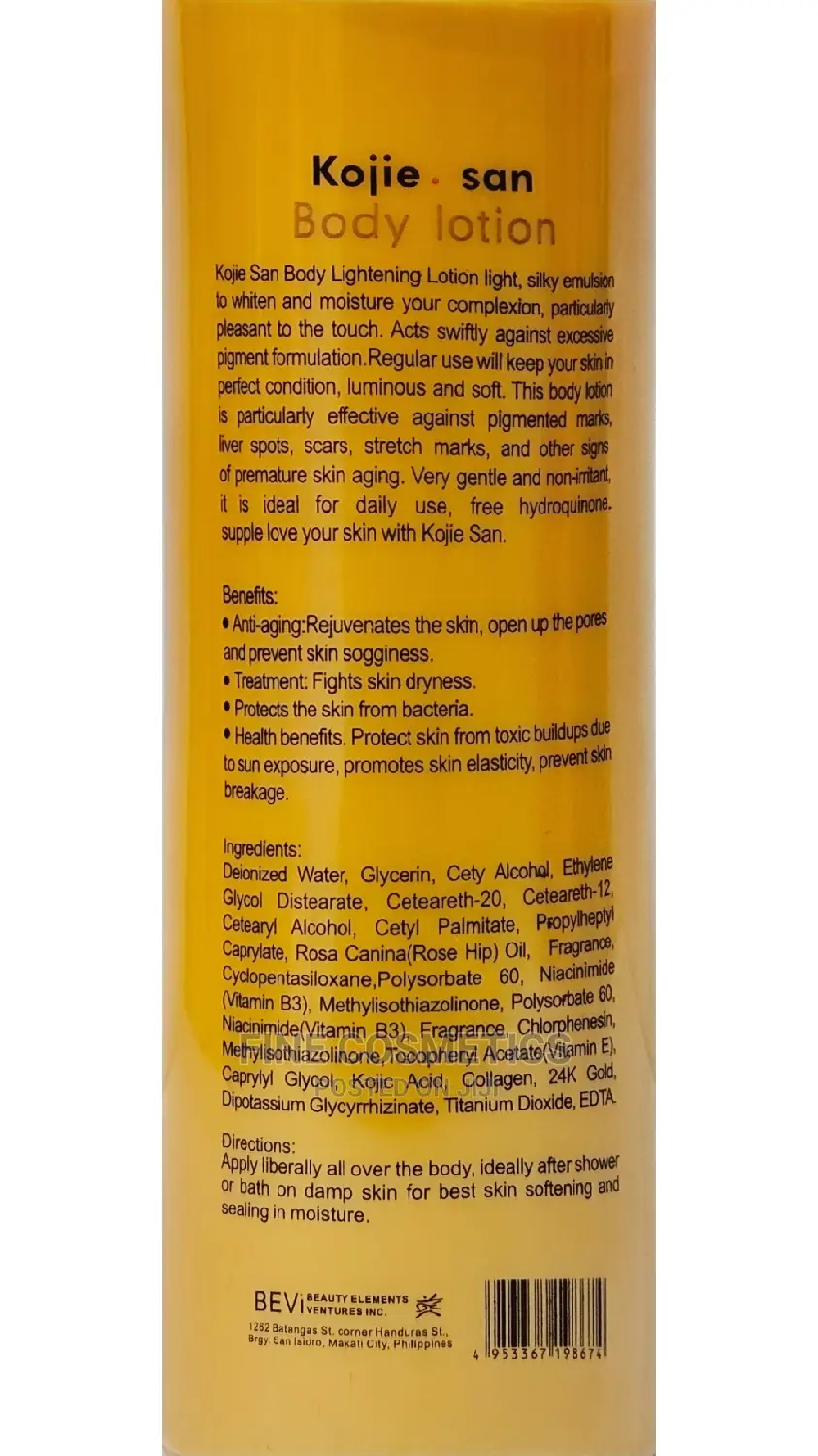 New Kojie San Gold Maxi Tone Lightening Kojic Gold Lotion