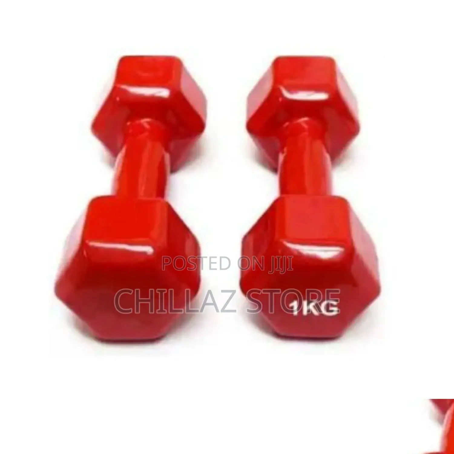 Apair of 1kg Vinyl Dumbbells.