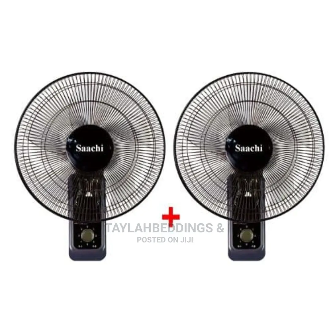 Saachi Electric Fan Wall Fan Home Wallbig Fan Black