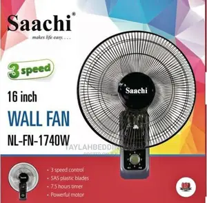 Saachi Electric Fan Wall Fan Home Wallbig Fan Black