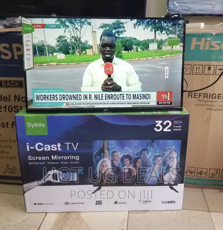 Syinix 32" Inch Satellite LED HD,Screen Mirroring Digital TV