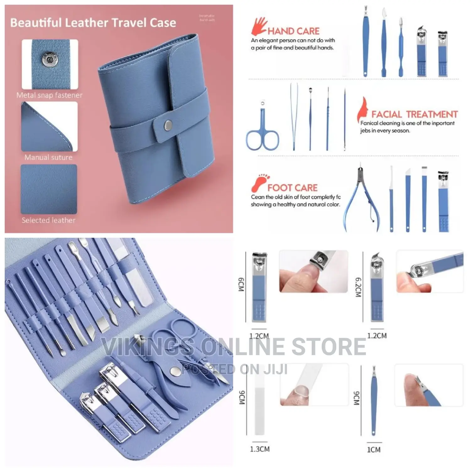 16pcs Manicure Set Nail Clippers Pedicure Kit Cutter