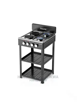 Saachi 2 Gas + 2 Electric Hot Plate Stainless Steel Cooker.