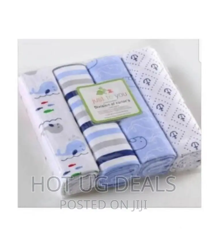 Just For You 4pcs Baby Receiving Bedsheets -multi Coloures