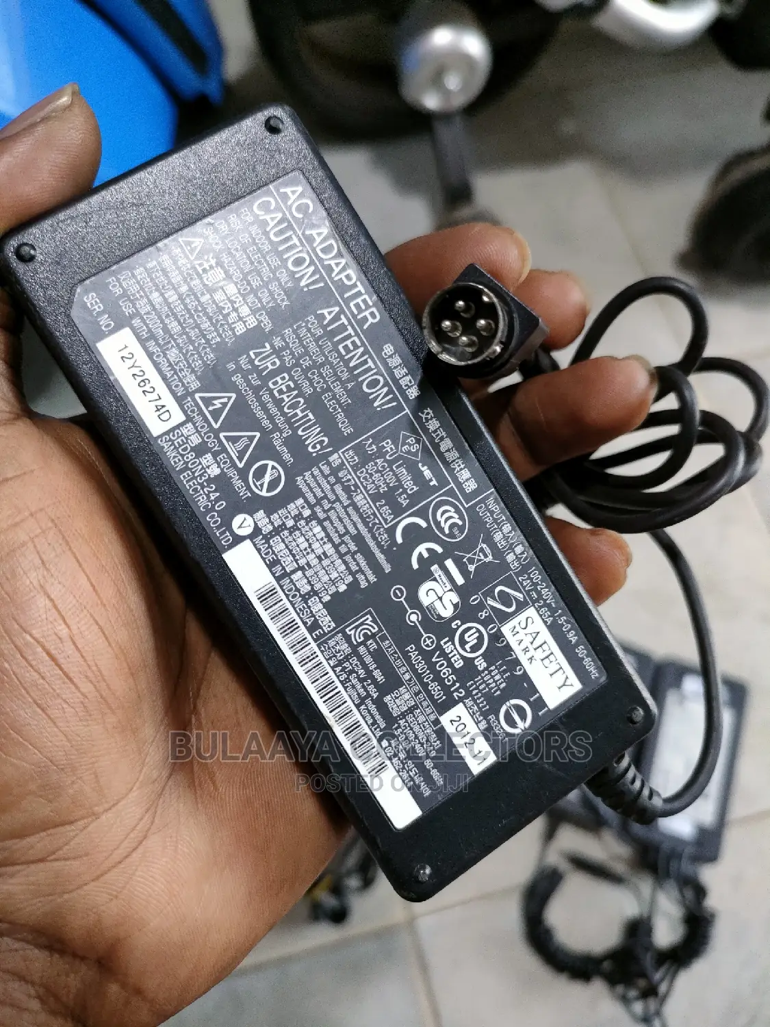 24V~2.65a UK Used Power AC Adapters