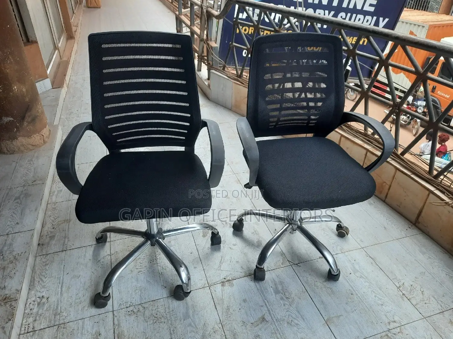 Office Secretarial Chairs, 2 Pieces