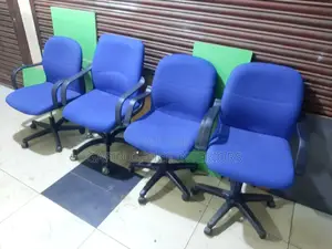 Blue Office Chairs, 4 Pices