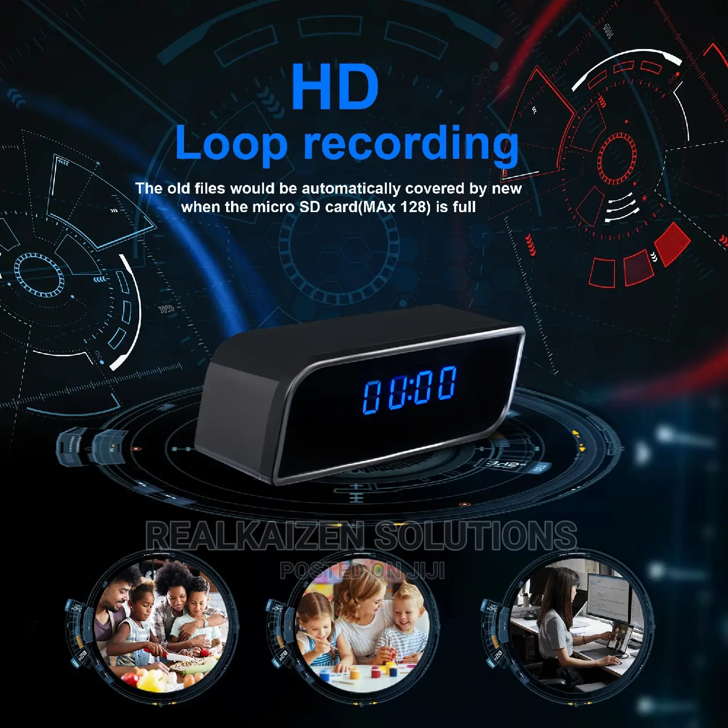 Wifi HD Spy Alarm Clock With Night Vision | Motion Detection