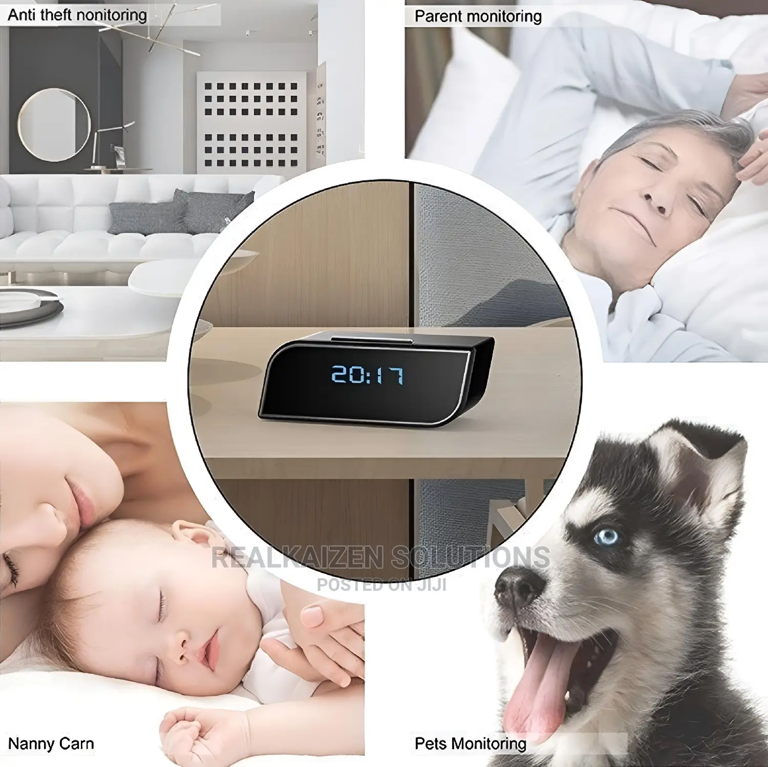 Wifi HD Spy Alarm Clock With Night Vision | Motion Detection
