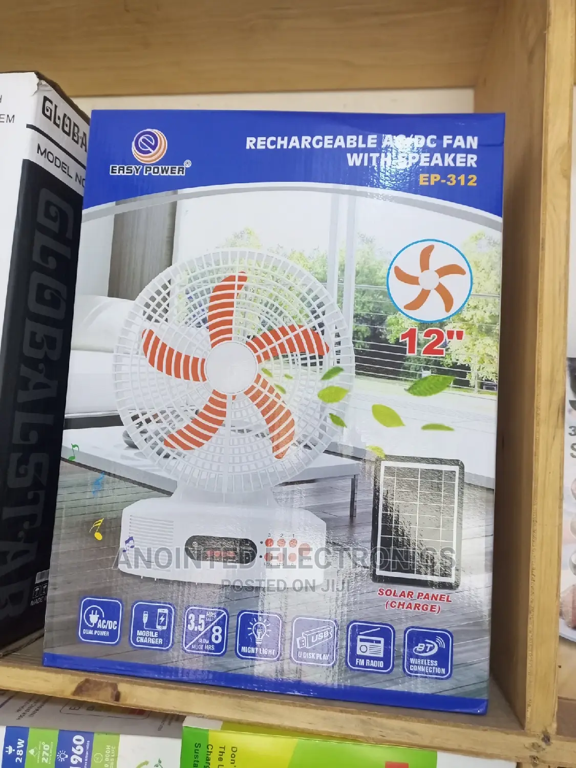 Rechargeable Table Fan Ac DC Fans
