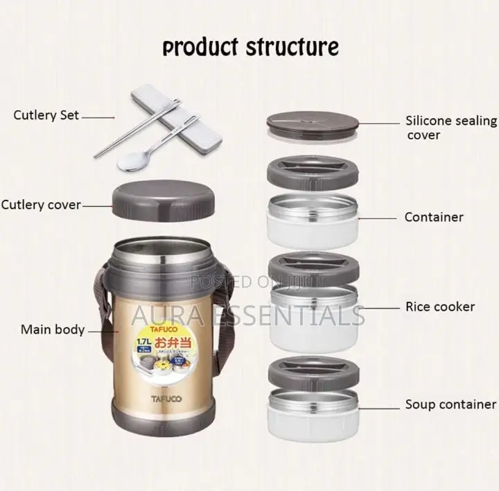 TAFUCO Stainless Steel Vacuum Insulated Food Container