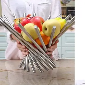 Foldable Stainless Steel Fruit Storage Basket.
