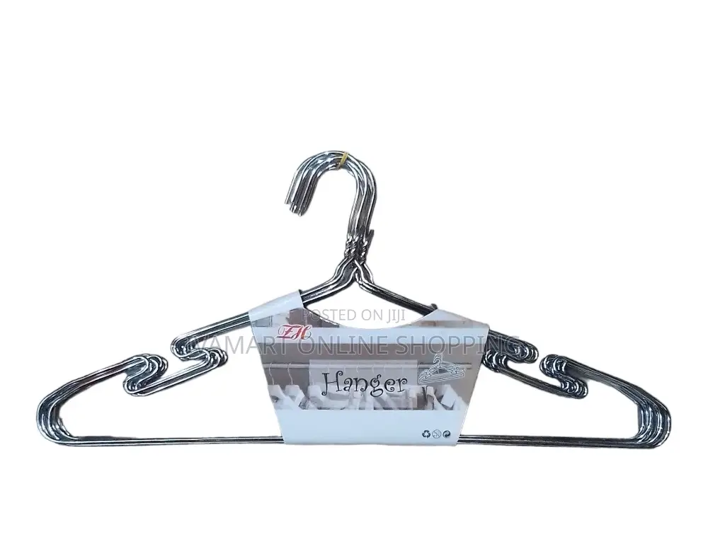 Metallic Steel Cloth Hangers - 10 Pieces in a Pack