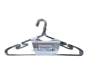 Metallic Steel Cloth Hangers - 10 Pieces in a Pack