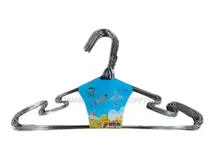 Metallic Steel Cloth Hangers - 10 Pieces in a Pack
