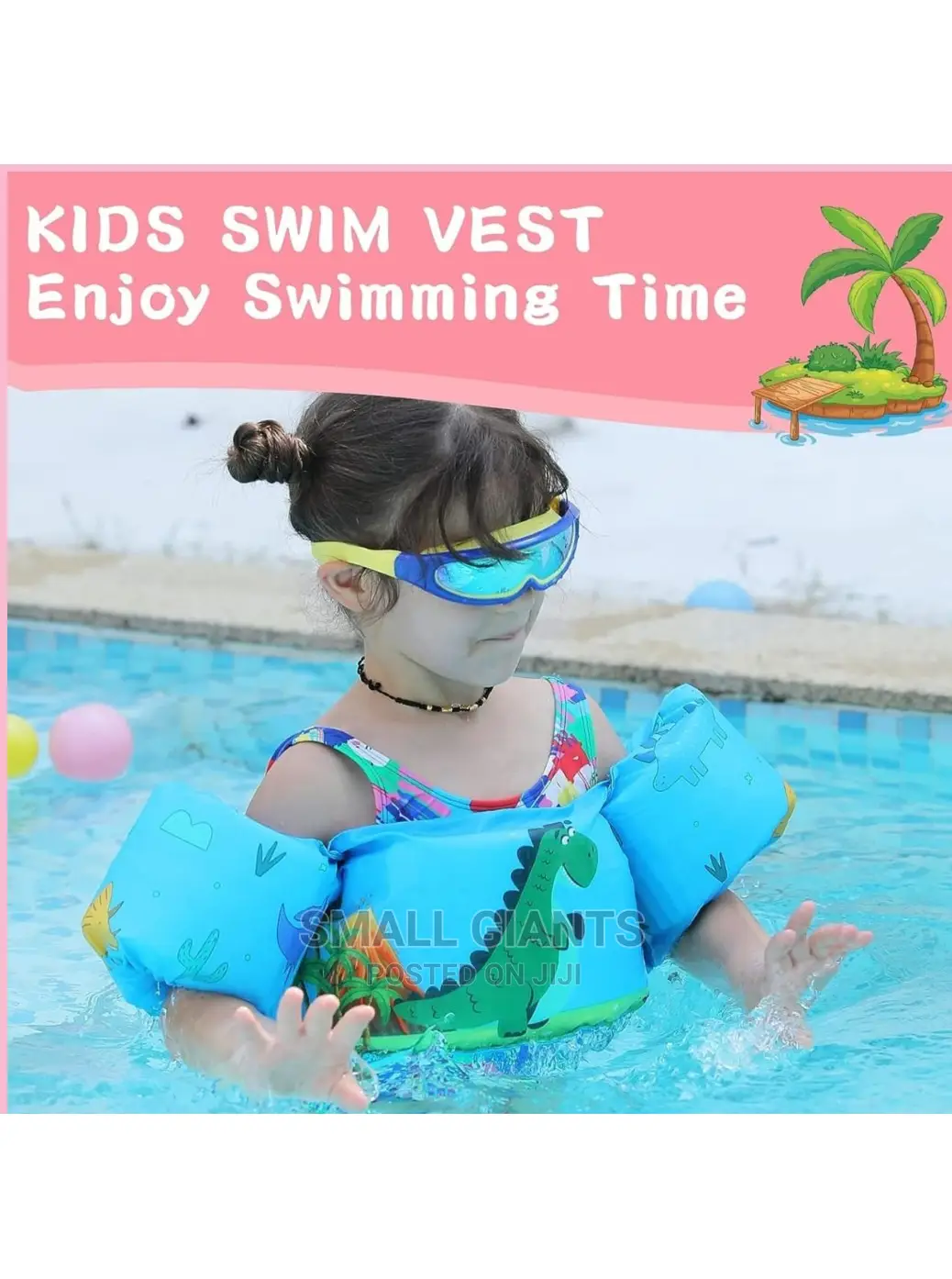 Toddler Swim Vest Kids Adjustable Strap Swimming Jacket